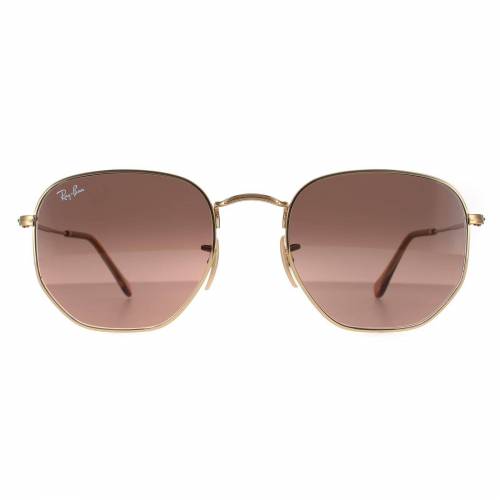 Bild von Ray-Ban Sunglasses Hexagonal RB3548N 912443 Arista Gold Brown Grey Gradient 54mm  – Size: 54