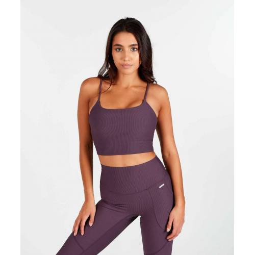 Bild von Physiq Apparel Lux Ribbed Cami Crop Top – Wild Berry – female