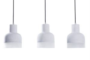 Bild von Beliani 3-Light Pendant Ceiling Grey Concrete Industrial Material:Concrete Size:17/72x115x17/72