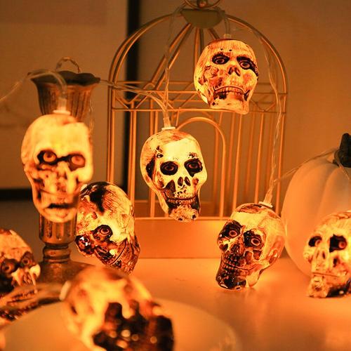 Bild von Einemgeld – Halloween Scary String Lights, 10 led 1.5M, Halloween Party, Brown skull